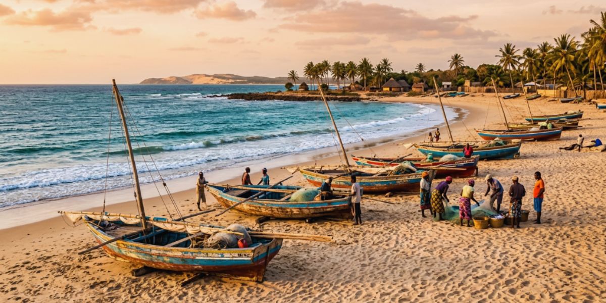 Um dia típico de pesca com os pescadores de Paindane começa muito antes do nascer do sol